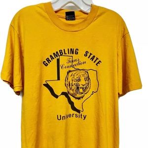 Vtg 80s Grambling Texas T shirt M